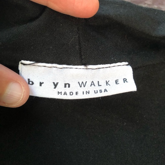 Bryn Walker Dress Size M Black Sleeveless Wrap Front Bamboo Organic Cotton - Picture 4 of 13